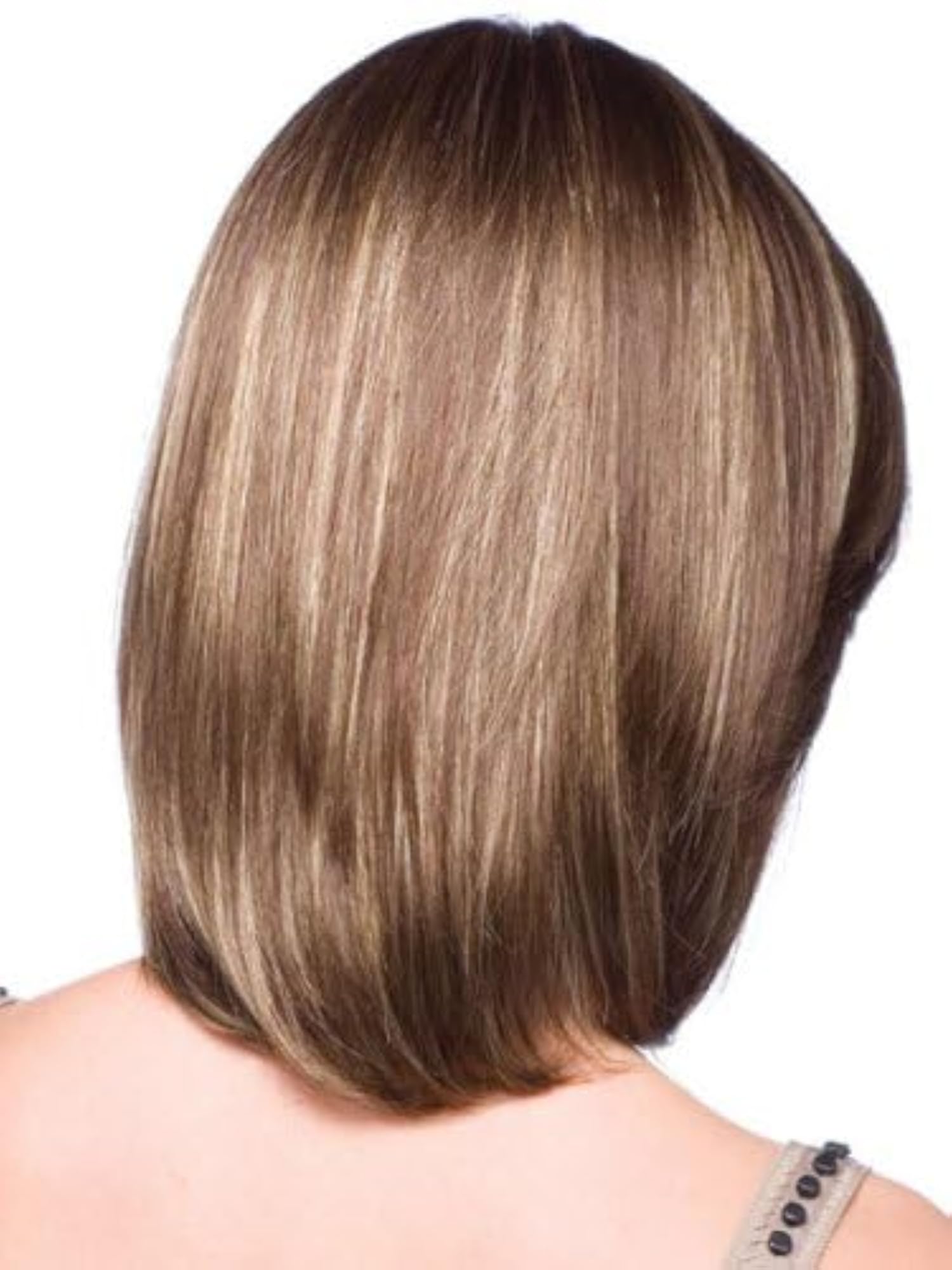 Women's Gold Shoulder Length Straight Synthetic Wig