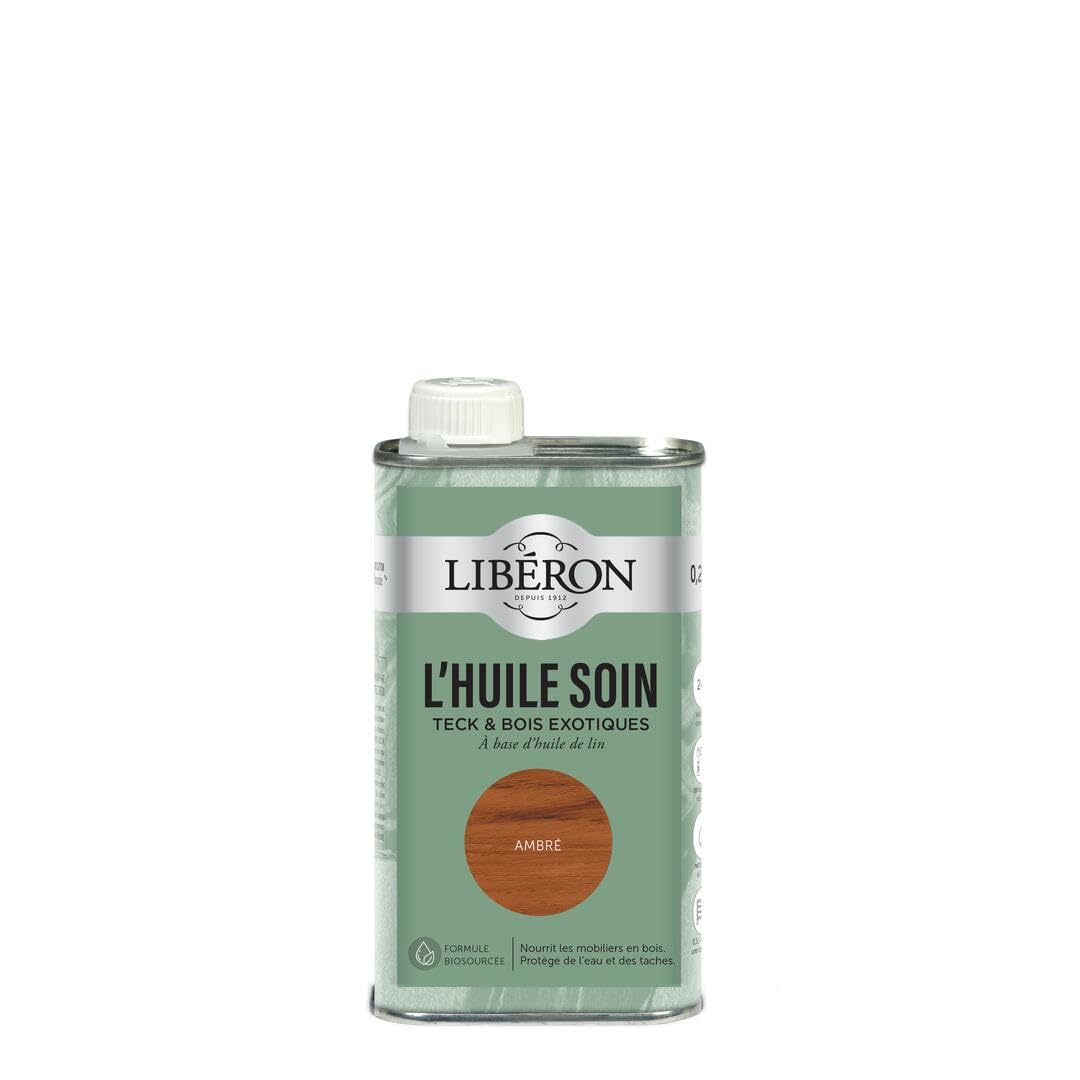 Huile teck Libéron bois exotiques ambré pour entretien meuble 250ml