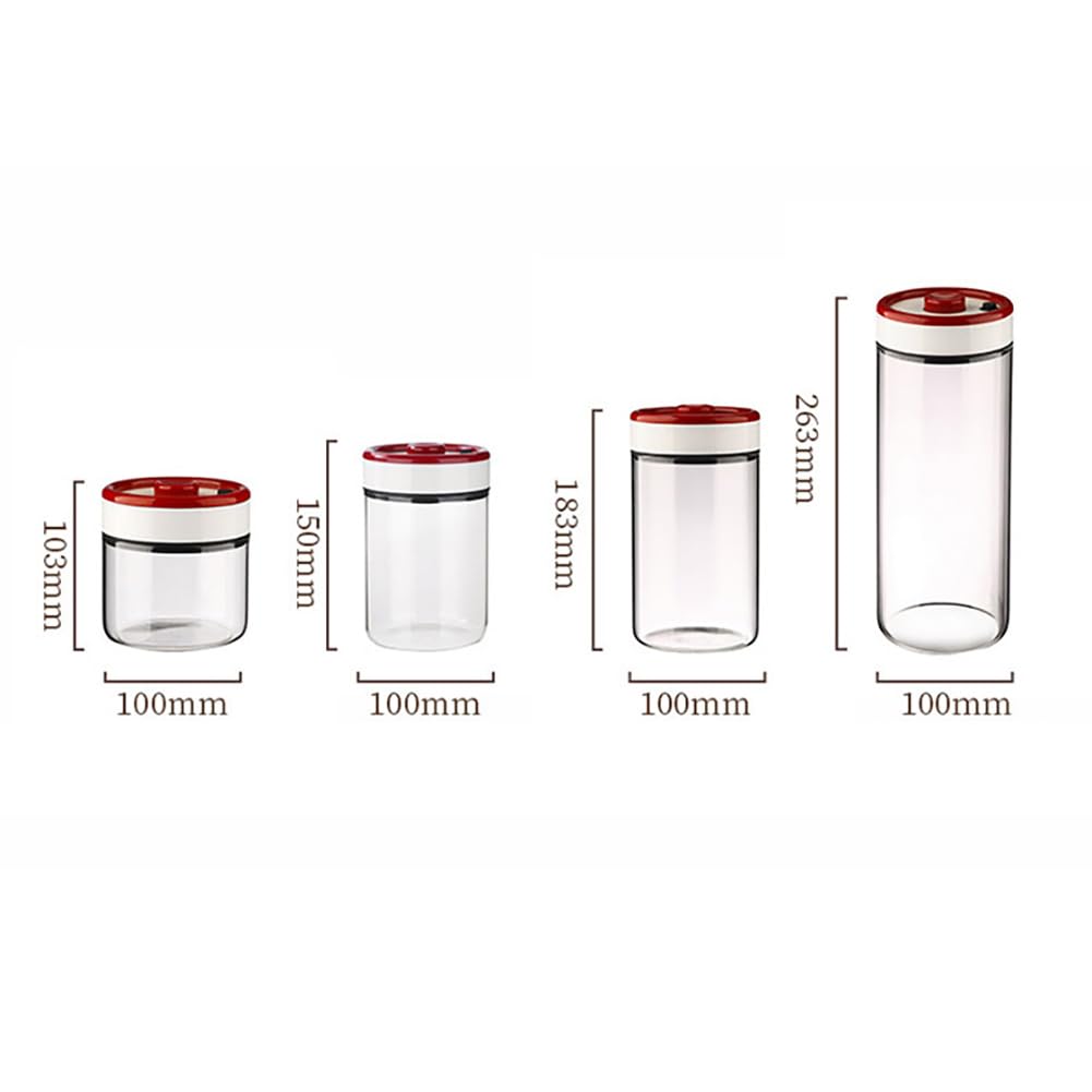 Szklane słoiki z ziarnami kawy, 1800 ml, hermetyczny, szczelny, próżniowy, pojemnik do przechowywania żywności, ziaren kawy, cukru, herbaty, orzechów, 2 szt