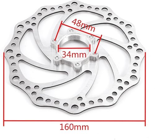 Image of CYBIC Mechanical Disc Brake System with Rotor Plates, Black, 160mm Disc Plates, 140 /160mm Calipers, 2 Sets