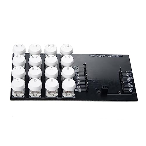 Woedpez Upgrade Your Electronics with RGBDuino Keypad V1.0 Backlight White Round Keycaps for Possibilities Keypad