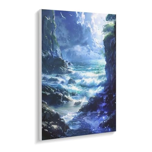 Shrandi Dynamic Coastal Seascape with Rocky Cliffs Paint by Number,