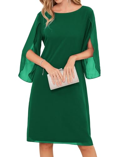 Image of GRACE KARIN Womens Formal Wedding Guest Dress 2026 Chiffon Cocktail Dress Mother of the Bride Dresses Midi Fashion Clothing
