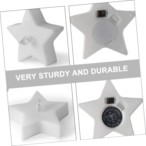 Velas led de estrella con luz cálida efecto imitación cera de té 7