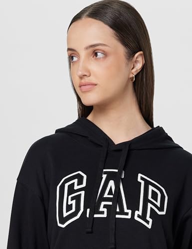 Image of Gap Women Graphic Printed Relaxed Fit Full Sleeve Hoodie