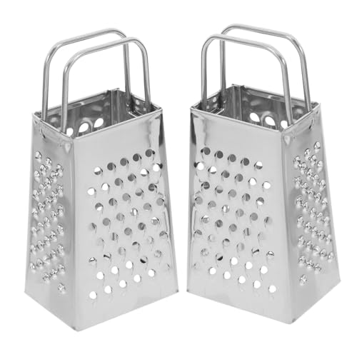 GLEAVI Mini Rallador de Queso de Acero Inoxidable 2 piezas miniatura 1