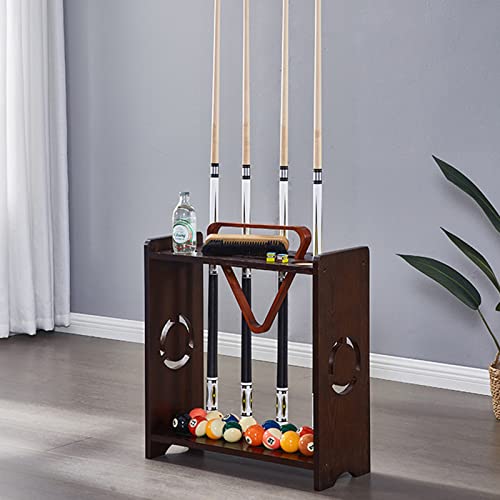 Support de queue de billard au sol bois pour rangement 9 queues