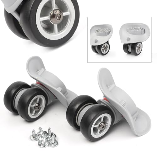 Newsmarts Replacement Luggage Spinner Wheel 2Pcs Set of Suitcase Wheel Universal for Most Luggage W042, Grey Large3