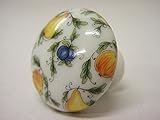 LOTE 2 POMOS TIRADOR ASA ASIDERO CAJON PUERTA MUEBLE GRANDE PORCELANA TALAVERA