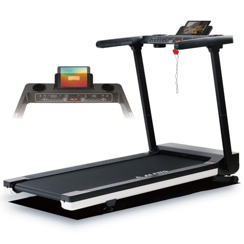 アルインコ(ALINCO) ランニングマシン 折りたたみ コンパクト kinomap対応 時速1-16km ワンタッチ調節ボタン プログラム機能 傾斜角度15段階調節 マット キャスター タブレットトレー 心拍測定 組立不要 電動ルームランナー ウォーキングマシン 家庭用