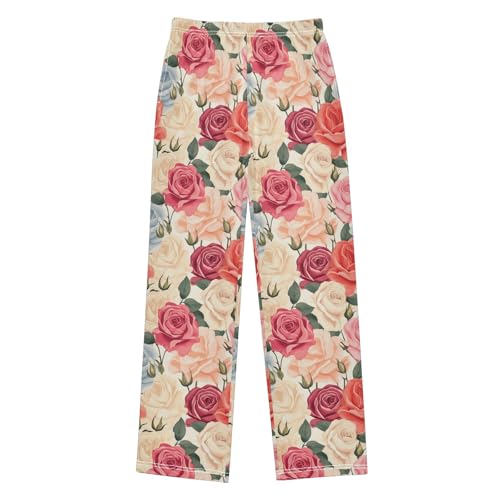 Bas de pyjama doux garçon bleu rose avec poches anti-irritation