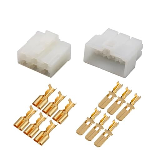 Fiche 6 broches 6.3 mm câblage automobile 6120-2063 isolant haute densité