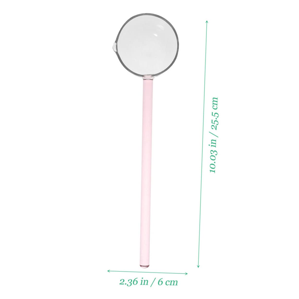 Wakauto 2Pcs Heat Resistant Glass Spoon Multi Use Long Handled Spoon for Soup Coffee and Desserts Stylish and Easy to Clean for Kitchen and Dining