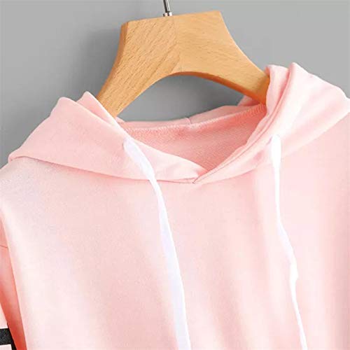 Haoricu Women's Short Sweatshirt Teen Girl Cute Pink Pig Print Short Sweatshirt Autumn New Pullover #TOP3