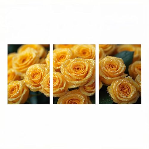 3 Piezas Olas del mar Diamond Painting Adultos 5D Diamond Painting Atardecer, Pintura Diamante Manualidades Adultos 50x35cm*3, Bordado Punto Cruz Cuadros Decoracion Salon Modernos HXZH-0607