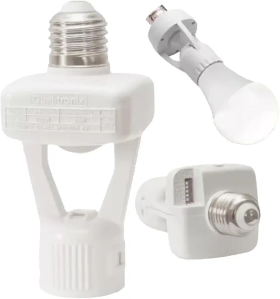 Soquete com Sensor de Presença Qualitronix QA17M E27 de Teto – Acionamento Automático para Iluminação