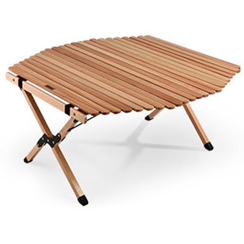 Table pliante de camping avec 4 chaises en bois et sac de transport compact - 2