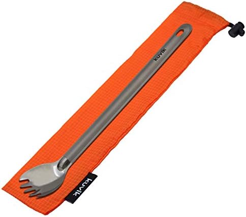 Kuvik Titanium Spork - Ultralight and Compact for Camping and Hiking