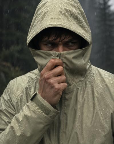 Image of Nobero Men's RainBloc Waterproof Jacket | Windproof Hooded Rain Jacket
