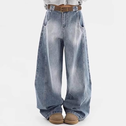 Jean large femme Y2K taille haute pour un look streetwear urbain