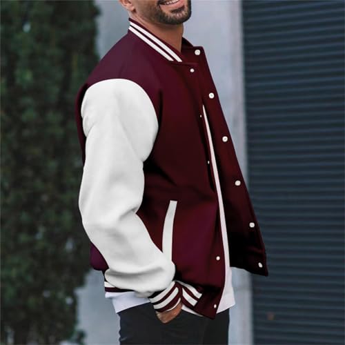 Varsity Jacket Men Lightweight Fashion Casual Baseball Jerseys Jacket Long Sleeve Cotton Letterman Bomber Jackets2