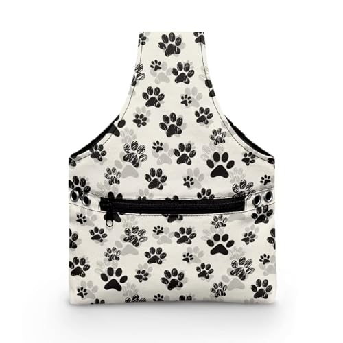Image of Knitting Yarn Bag Paw Print Knitting Bag Crochet Bag Organizer, Drawstring Yarn Project Organizer, Yarn Tote for Crocheting Project, Store Skein Ball, Needles Accessories Small Size