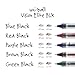 uni-ball® Vision™ Elite™ Liquid Ink Rollerball Pen, Bold Point, 0.8 mm, Silver Barrels, Blue/Black Ink