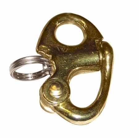 Go-for-Gold Brass Snap Shackle - Fixed Bail - 41.5 mm. Length