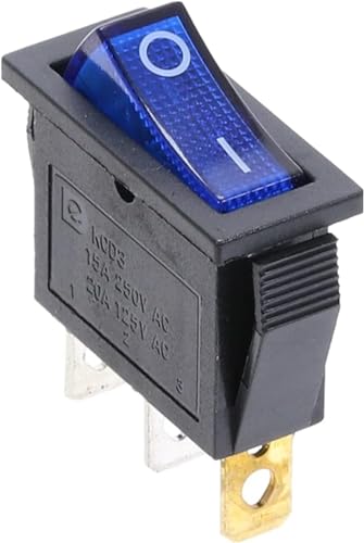 Interrupteur KCD3 220V bleu à bascule bipolaire 2 positions ON OFF