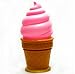 Produktbild URGrace Nachtlicht, weiß/rosa/blau/neuartig, Eiscreme, kegelförmiges Nachtlicht, Tischleuchte, LED-Lampe, Kinderzimmerdekoration, Weihnachtsgeschenk, 1 Stück rose