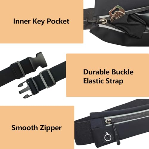 Image of U.LANARO Slim Running Belt Fanny Pack Running Phone Holder Waist Band Pouch