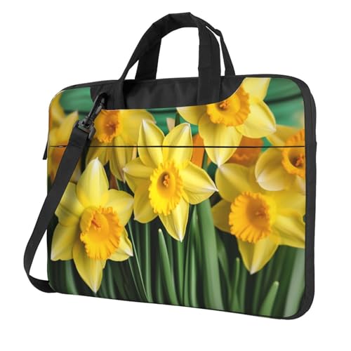 Housse ordinateur portable antichoc à motif jonquilles pour PC et Mac