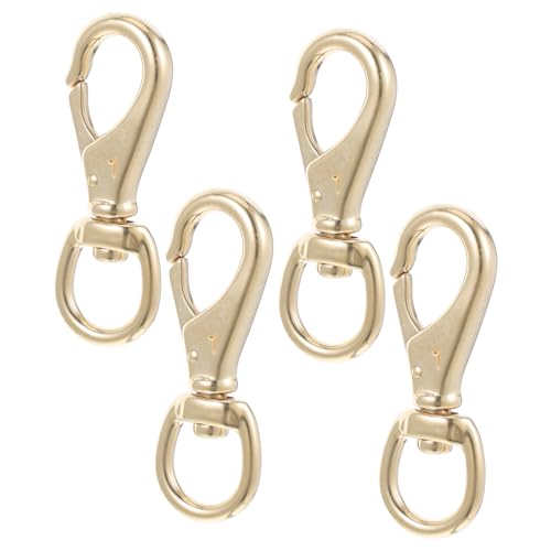 CIYODO Golden Lobster Claw Clasps Push Gate Snap Hooks Brass Swivel Hooks Keychain Clip for Straps Making