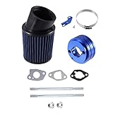 X AUTOHAUX 1 Set Air Filter Intake Kit Engine Air Cleaner for Honda Clone GX160 GX200 202cc 6.5 HP for Go-Karts & Mini Bikes Blue