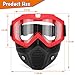 POKONBOY 2 Pack Tactical Mask with Goggles Compatible with Nerf Rival, Apollo, Zeus, Khaos, Atlas, & Artemis Blasters Rival Mask Red & Blue