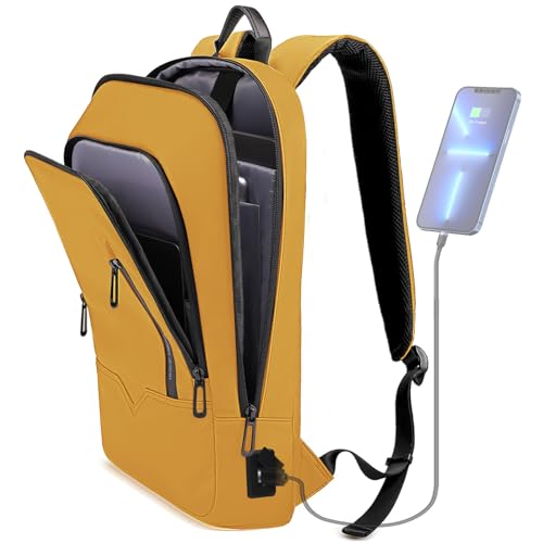 hk Backpack for Men, Business Slim Computer Bag for 17.3 Inch Laptop
