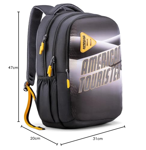 Image of American Tourister Nexa Style 03 | 32 L Backpack | 3 Compartments | School & College Bag for Men & Women | Black | 1 Yr Global Warranty