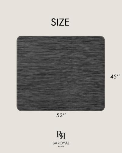 Image of BARoyal Office Chair Mat for Hardwood Floor Under Desk Computer Rolling Chair Mat for Wood /Tile Floor Non-Slip Heavy Duty Desk Rug PVC Plastic Hard Floor Protector 45 inch x 53 inch(Metallic Black)