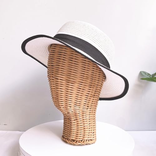 Support pour perruques en rotin préservant la forme des casquettes