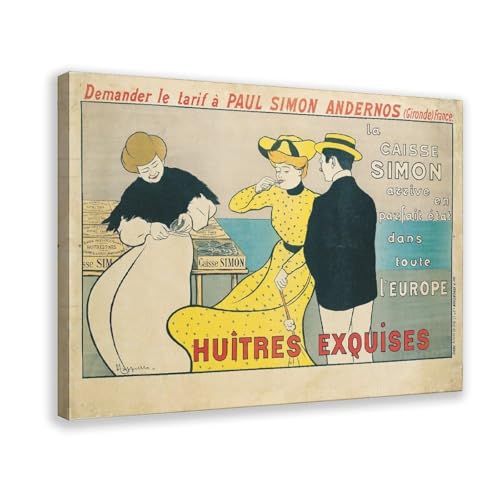 Peinture Huitres Exquises Cappiello - Solution Déco Murale Prête à Poser pour Petit Espace Vide