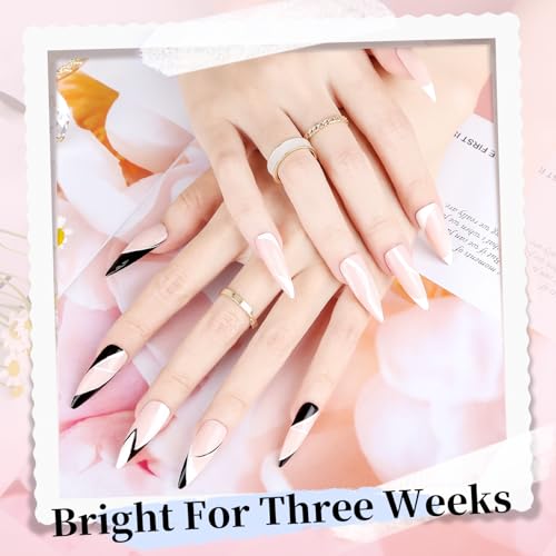 Image of JODSONE Nail Art Gel Liner Set 10 Colors White Red Black White Gel Nail Polish Need U V Lamp Cured with Thin Brush,Gifts for Women