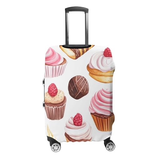 Eclairs Cupcakes Desserts Gourmet Food Luggage Covers Washable Travel Suitcase Cover Elastic Baggage Protector4