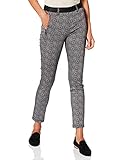 DESIGN: Die Damen Basic Stretchhose mit elastischem Bund, all over Muster und Reißverschluss Eingrifftaschen erweist sich als echter Hingucker.