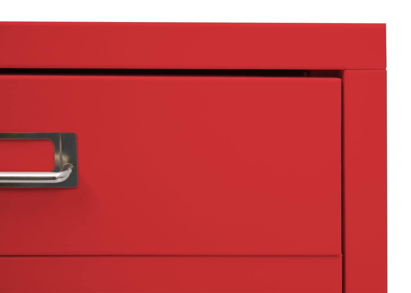Mendler Rollcontainer HWC-L49 55x40x41cm 4 Schubladen - rot | Schubladenschrank, Stahlschrank, Aktenschrank, Metall