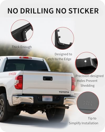 Image of Mud Flaps for Toyota Tundra 2022-2025 (Excl. SR Models), No-Drill Splash Guards, Front & Rear Set (4-PC) w /Hardware