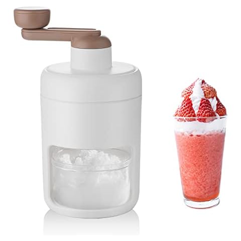 Shoxil Shaved Ice Machine Snow Cone Machine Manual - Portable Ice Crusher and Shaved Ice Machine with Free Ice Cube Trays - BPA Free Cover
