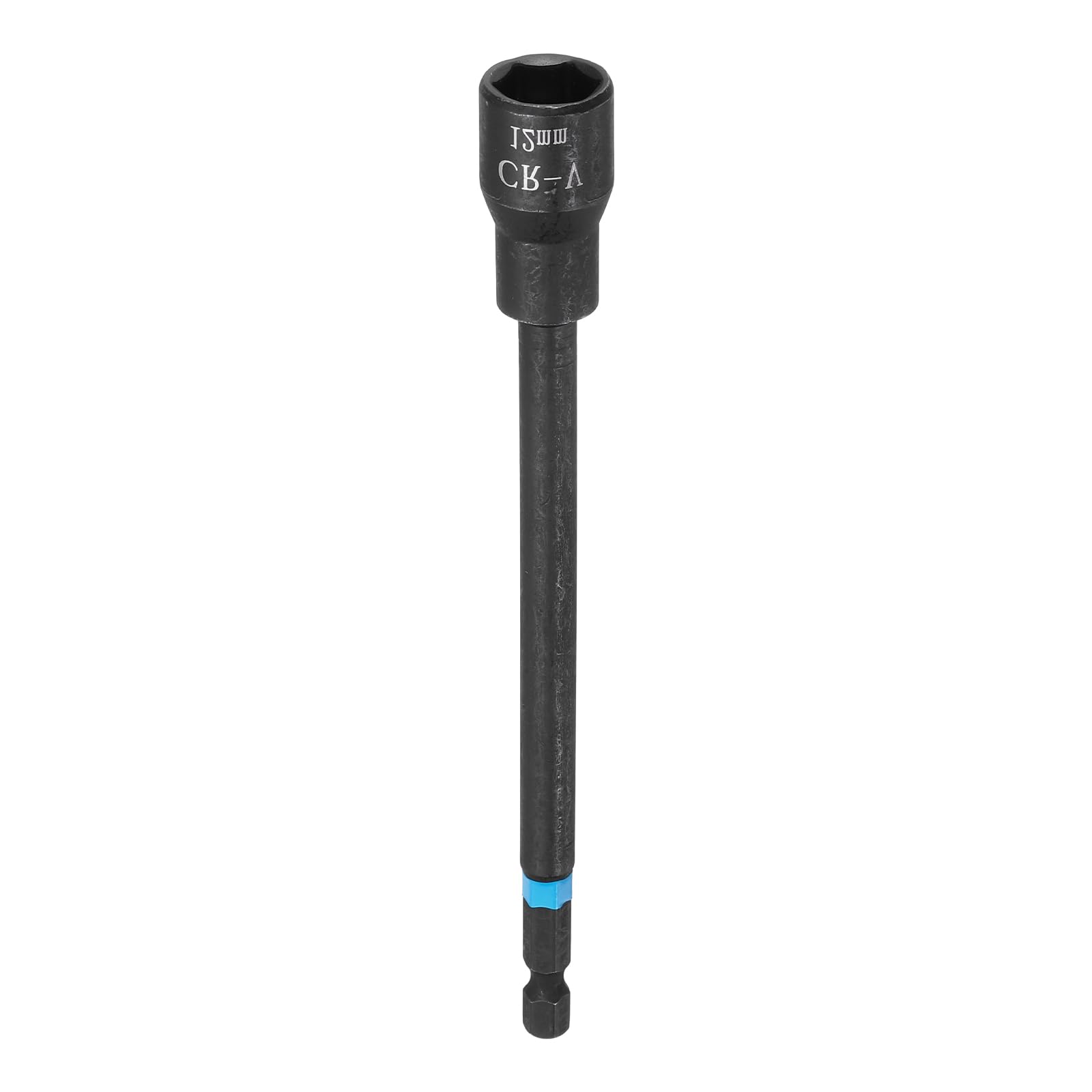 sourcing map Nut Driver Drill Bit 12mm Metric Socket 1/4" Hex Shank 6" (150mm) Magnetic 6-Point Sockets Quick Change Cr-V Steel Bolt Setters for Power Drill Drivers