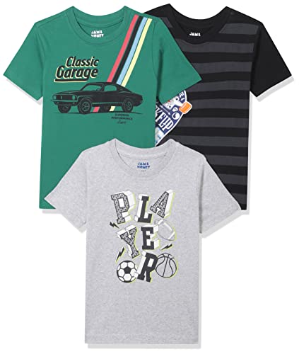 Image of Amazon Brand - Jam & Honey Boy's Regular T-Shirt (AW21JHBTEEPO3-109 Multi 9 2 3 Years)