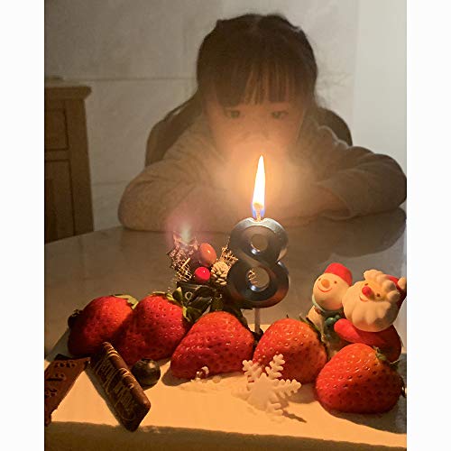 image for Wuianio 2.76'' Extended XXL Large Gold Glitter Happy Birthday Long Num