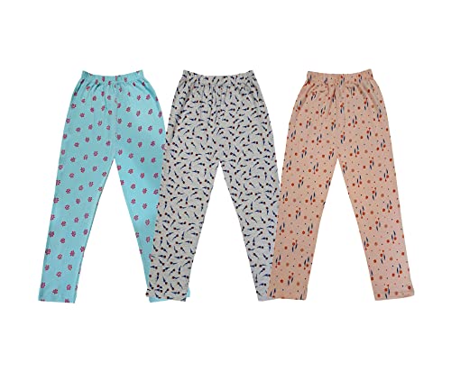 Image of KAYU Kids 100% Cotton Printed Capri for Girls - Regular Fit [Pack of 3]